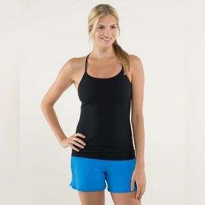 LULULEMON 13” PTP Power Y Tank Top, Black, Size 2.